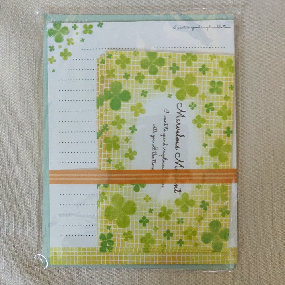 Four Leaf Clover Letter Set | Made in Japan | Cute gifts
